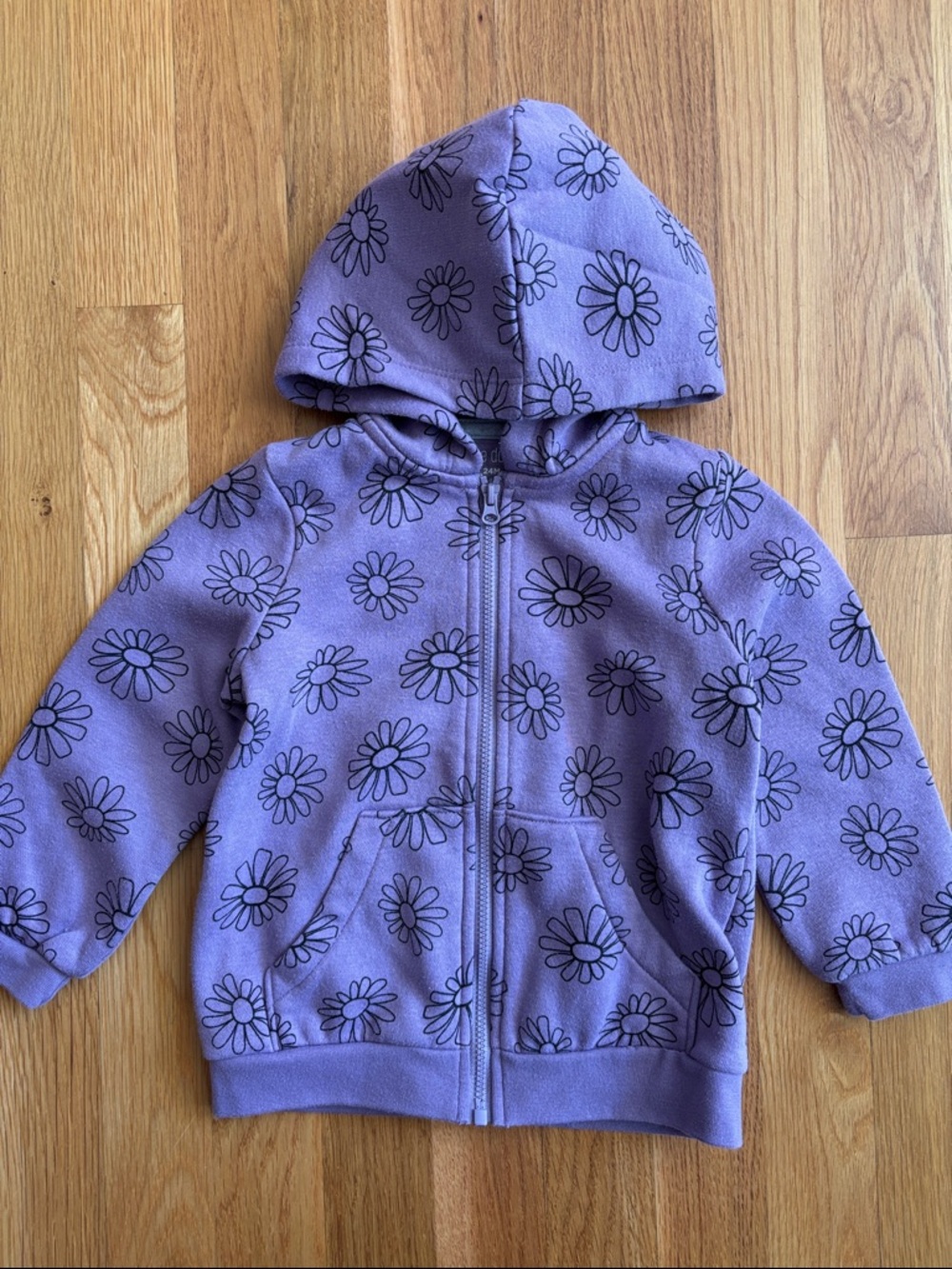 24M Okie Dokie Purple Daisy Zip Up Hoodie